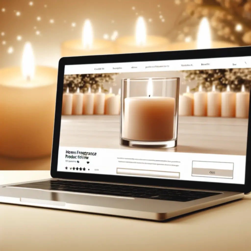 Elegancka świeca zapachowa Homearomio na stoliku w salonie